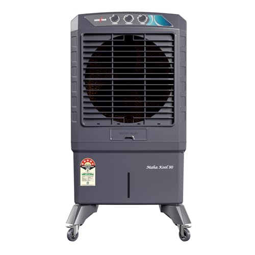 Kenstar MAHA KOOL HC 90 L Desert Air Cooler|Anti-Bacterial Honeycomb Pads|High-Speed Fan|Inverter Ready|50Ft Powerful Air Throw|1-Yr Product Warranty+5-Yr Warranty on Pump&Motor|5-Star BEE Rating|Grey