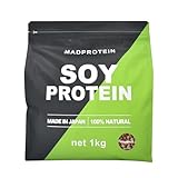 MADPROTEIN ソイプロテイン 人工甘味料不使用 国内製造 大豆 植物性プロテイン (ヘーゼルナッツ, 1kg)