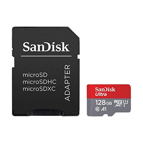 Image of [Older Version] SanDisk 128GB Ultra MicroSDXC UHS-I Memory Card with Adapter - 100MB /s, C10, U1, Full HD, A1, Micro SD Card - SDSQUAR-128G-GN6MA | Up to 100MB per S, Class 10, U1, A1, Includes SD Adapter, Full HD Video