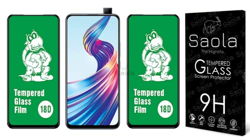 Image of Saola 18D Tempered Glass With Inbuilt Airbag Borders For Vivo V15 Pro (Pack Of 2) With Free Installation Kit. Full Screen Coverage - 6.39 Inch