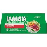 IAMS PROACTIVE HEALTH Adult Soft Wet Dog Food Paté with Lamb and Rice Multipack, (6) 13 oz. Cans