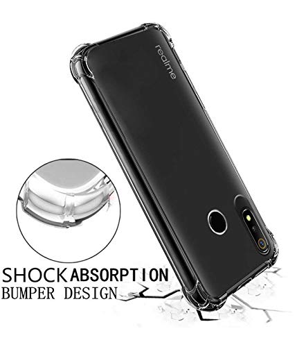Image of Soft Flexible Silicone Back Cover Compatible with Realme 3, Transparent Case