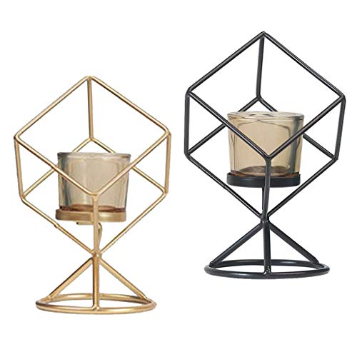 Image of Candle Holder for Decor | Tealight Candle Holder for Home | Cube - S /2