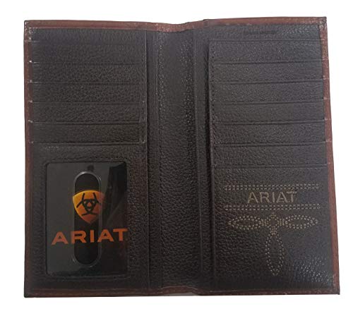 Custom God Bless Texas Tan Floral Weave Long Top Grain Leather Rodeo Wallet2