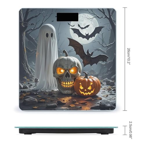 Báscula digital de baño con pantalla LED clara y vidrio templado miniatura 2