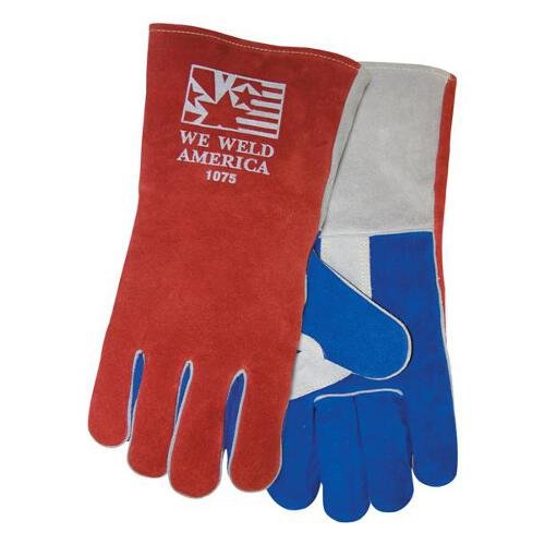 Tillman 1075 We Weld America Premium Side Split Cowhide Welding Gloves - Large #TOP1
