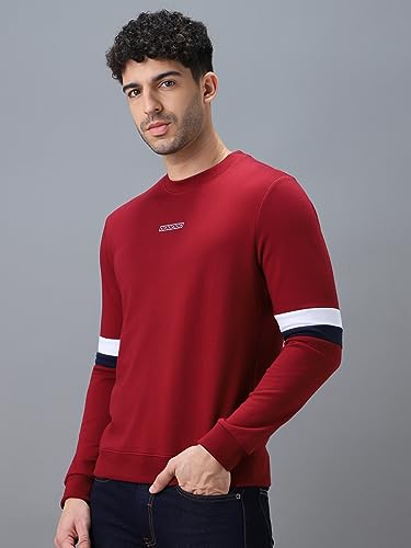 Image of Urbano Fashion Men's Cotton Color Block Sweatshirt