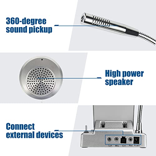 Retekess Tw102 Window Intercom,8M Cable With Outer Speaker,Loud Speaker,Connect Wireless Mic,Intercom System For Government Office,Hotel,School,Medical Center #TOP5