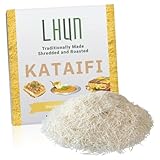 LHUN Dried & Chopped Kataifi | Shredded Fillo Dough | Authentic Turkish Pastry for Knafeh, Kanafeh, and Kunafa | Premium Kadayif for Desserts, Gourmet Dishes, and Viral Dubai Chocolate Bar (8.82 Ounce)
