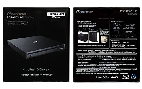 Produplicator ODD-PIONEER-XS07UHD-BD100 Pioneer Bdr-Xs07Uhd Portable 6X Ultra Hd 4K Blu-Ray Burner External Drive Bundle thumb #4