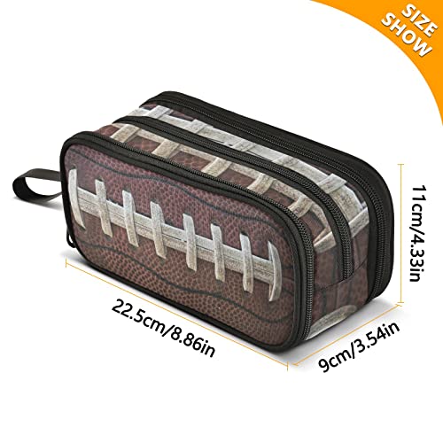 Image of J JOYSAY American Football Laces Pencil Case Large Big Capacity Pencil Bag for Girls Boys Zipper Stationery Bag Stationery Pouch Zipper for Teens Adults Student