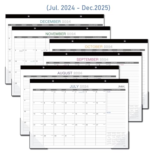 2026 Desk Calendar - 17" x 12" Desk Calendar 2026, JAN 2026 - DEC 2026, 12 Months Calendar 2026, Desk Pad, Large Ruled Blocks, Premium Paper - Image 6