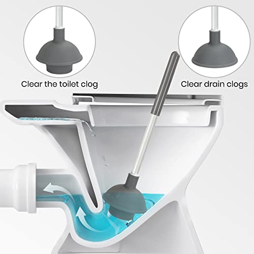 Toilet Plunger And Brush Set, 2 In 1 Toilet Bowl Brush Plunger With Holder Combo Caddy Stand For Bathroom Cleaning #TOP1