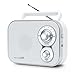 Produktbild Muse M-051RW tragbares Retro-Radio, UKW und MW, Netz- und Batteriebetrieb, Teleskopantenne, AUX-In, weiß