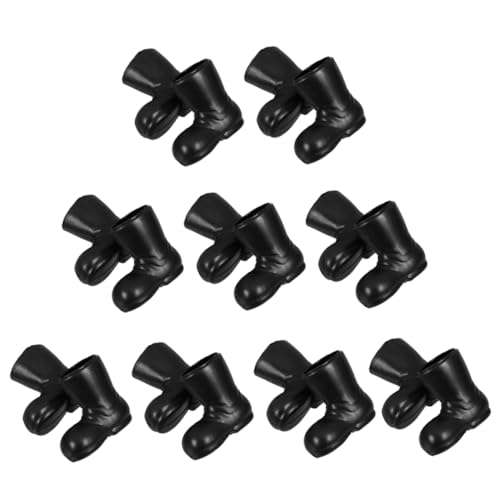 Mipcase 9 Pairs Miniature Santa Boots for Dolls Festive Tiny Ankle Shoes for Christmas Crafting DIY Holiday Decor Accessories Mini Christmas Ornaments for Dollhouses and Seasonal Displays