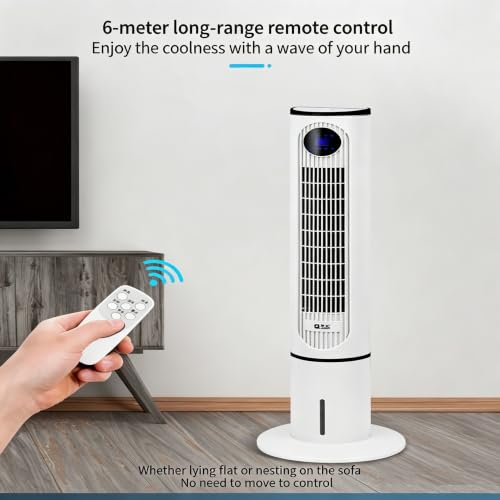 Enfriador de aire de 3 velocidades con oscilación de 80° y ventilador silencioso de torre 3