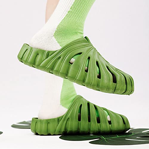 QUROXO Monstera Slippers, Monstera Slides for Women and Men, Soft Monstera Pillow Slippers Open Toe Sandals Shower Slippers2