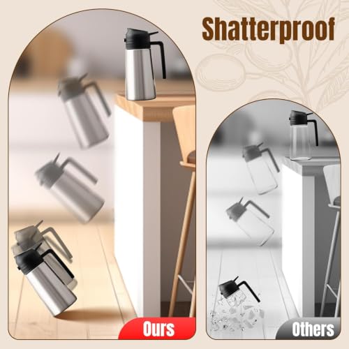 Image of Stainless Steel Oil Sprayer and Dispenser Bottle | Leak-Proof | 500ml 2-in-1 Dual-Function Oil Bottle with Ergonomic Handle for Air Fryer, Cooking, Salads, BBQ & Baking Black (Pack of 01)
