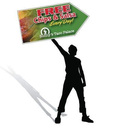 VictoryStore Yard Sign Outdoor Lawn Decorations - Custom Arrow Spinner Sign - Two Sided Full Color 46 inches x 22 inches