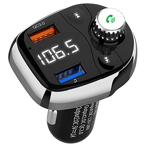 Roxvue T62 Bluetooth Wireless Handsfree Car Kit Reproductor MP3 QC3.0 Cargador USB Transmisor FM