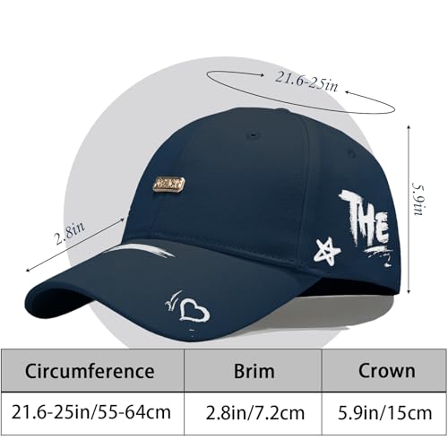 Image of Baseball Cap for Women Men - Adjustable Size Hat | Sun Protection,Colourfast,Moisture Wicking,Ponytail Hole,Wrinkle Free