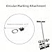 Court Line Tape Applicator Machine, Parking Lot Striping Machine, Basketball Court Line Marking Kit with 4 Rolls of Tape for Driveway Pickleball Court Road Warning, 1.6”-11” Spacing