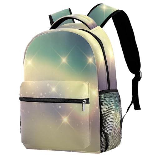 Sac à dos d'école au motif étoiles imprimé multicolore avec grand volume de 20cm