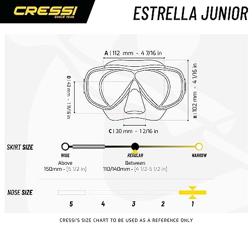 Cressi Set Estrella VIP Jr Kit de Snorkeling, Unisex niños, Acquamarina, Uni