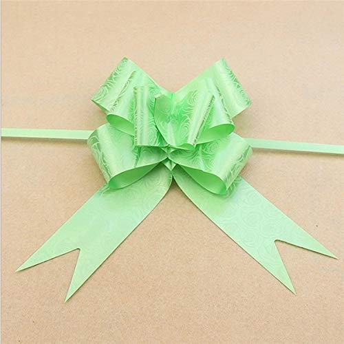 Image of 10 Bow Yellow Colour 30 MM String Bows, Basket Pull Bows Basket Knot for Present Wrapping Present Wrap Floral Wine Bottles Decoration,