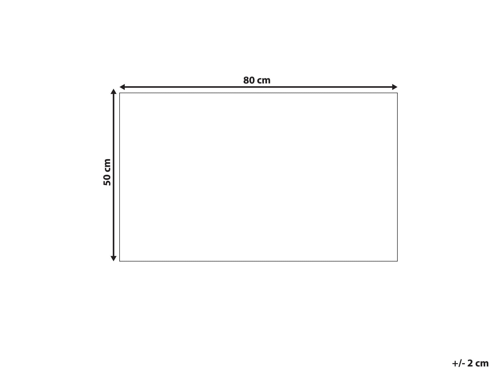 Beliani Paillasson d'Entrée en Fibre de Coco 50 x 80 cm Dessous PVC Antidérapant Motif Floral Multicolore Tanalian