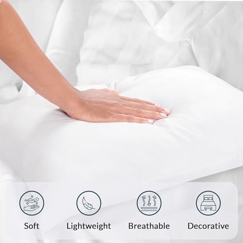 Image of ROYALE LINENS 16 x 24 Pillow Insert - Down Alternative Throw Pillows Insert - Rectangle Pillow Pack of 1 White - Bed & Couch Pillows - Inner Cushion for Bed, Cushion for Living Room - Shams Stuffer