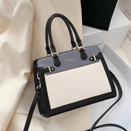 Image of LOVEVOOK Purses and Handbags for Women, Tote Shoulder Bag Satchel Black Purse and PU Leather Top Handle for ladies