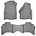 Husky Liners Weatherbeater Series | Front & 2nd Seat Floor Liners - Grey | 99012 | Fits 2009-2018 Dodge Ram 1500 Quad Cab, 2019-2022 Ram 1500 Classic Quad Cab 3 Pcs