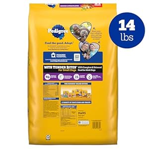 Pedigree with Tender Bites for Small Dogs Adult Dry Dog Food, Chicken and Steak Flavor, 14 lb. Bag Pedigree with Tender Bites for Small Dogs Adult Dry Dog Food Chicken and Steak Flavor 14 lb Bag