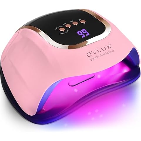 UV Light for Nails - 208W UV LED Nail Lamp with 66 Beads, Professional Nail Dryer for Quick Drying - lampara led para uñas Profesional Cover