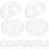 Mobestech Clear Claw Machine Capsules 3.14 Inch Round Transparent Balls for Toy Storage Display and Party Favor Packaging with Easy Snap Open Design
