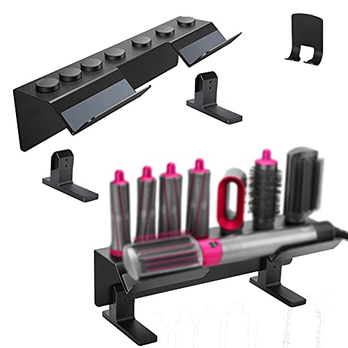YILONG Compatible with hair curling for airwrap stand Airwrap stand desktop airwrap stand hair Curling Wand stand, airwrap Bracket airwrap Storage airwrap Rack (on desk, Black)