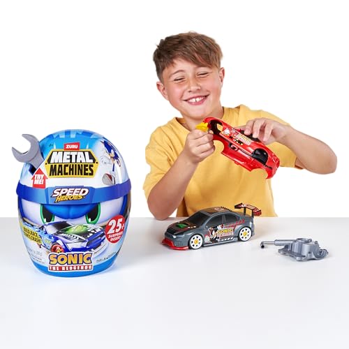 Metal Machines Speed Heroes by Zuru, arma y corre tu auto Sonic miniatura 7