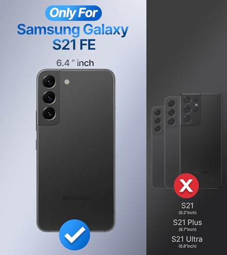 Image of SHIELDS UP for Galaxy S21 FE Back Cover with Stand, Samsung S21 FE Case Clear with Double Ring Holder [Adjustable & Foldable] Shockproof Protective Cover for Samsung Galaxy S21 FE, Clear