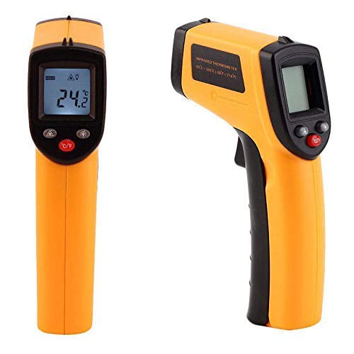 e-INFINITY Portable Thermometer Digital Non-Contact LCD IR Laser Infrared Digital Temperature Thermometer Gun Thermometer Oven Thermometer