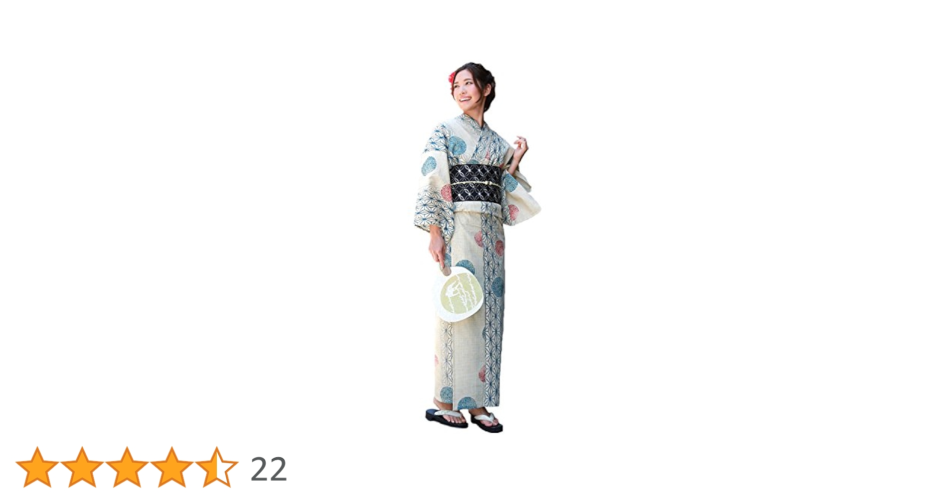 【即購入可♡】綿麻浴衣（柄：紺色の麻の葉と鞠）＋下駄＋着付け小物のお得セット！ utatane 浴衣 浴衣3点セット 綿麻 紺色の麻の葉と鞠 レディース