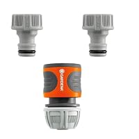 Gardena Anschluss-Satz: Wasserhahnanschluss-Set für 13 mm (1/2")- und 15 mm (5/8") Wasserschläuche, einfache und werkzeuglose Befestigung (18286-20) – Ansicht 2