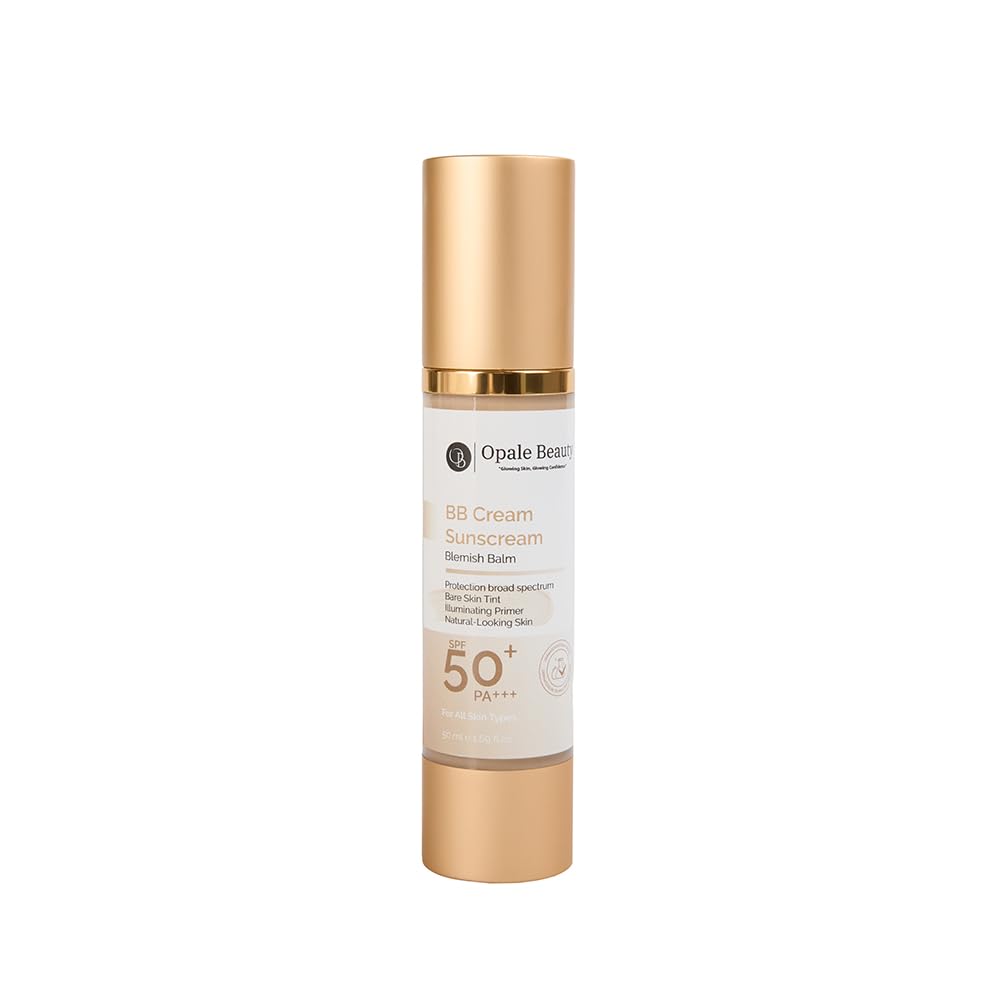Opale Beauty BB Cream Sunscreen SPF 50+ ve PA++++ Ton Eşitleyici - Leke Balsamı -Aydınlatıcı Astar - Doğal Cilt