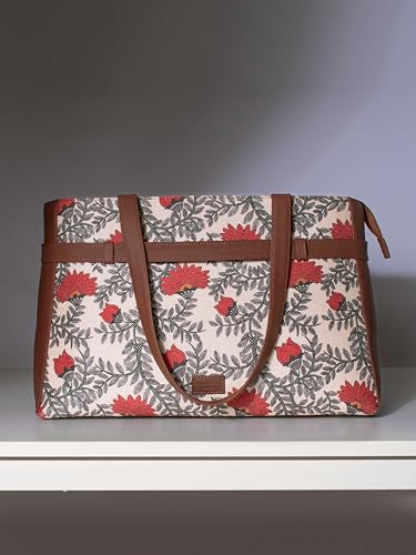 Image of ZOUK Urban Escape Bag | Stylish Vegan with Laptop Compartment, Trolley Sleeve & Anti-Theft Pocket |