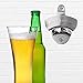 ORBLUE Wall-Mounted Bottle Openers - Stainless Steel, Mountable Beverage, Beer, Soda Caps Remover - Mounting Hardware Included, 2-Pack, Army Gray