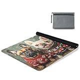 ALAZA Oil Painting French Bulldog Wearing Christmas Sweaters Yoga Mat Non Slip Fitness Exercise Mat, Workout Mat for Yoga, Pilates and Floor Exercises