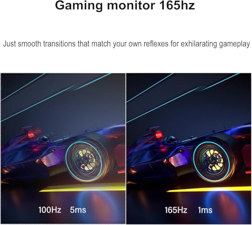 23.8 Zoll Monitor,165Hz Full HD Monitor, IPS,1920x1080,1ms MPRT,100% sRGB,91% DCI-P3,FreeSync, HDR,HDMI und DP kompatibel mit 120/144 Hz für PS5,VESA,Eye Care,LED Linght – Bild 4