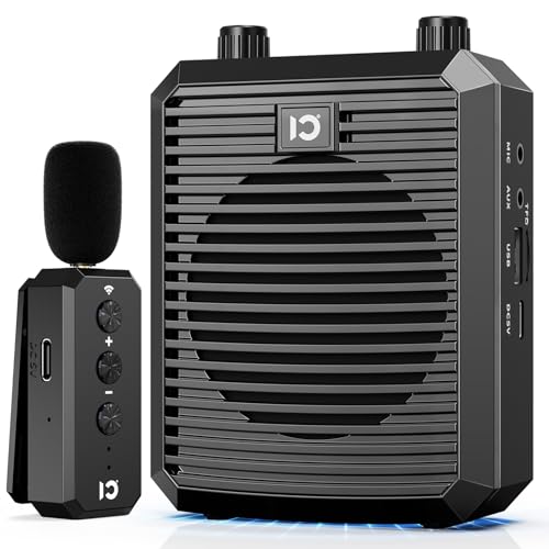 SHIDU 18W Voice Amplifier with Wireless Lavalier Microphone, Portable Speaker with 2.4G Wireless Microphone Rechargeable Personal PA System for Teachers Classroom Meeting Training by SHIDU - Used condition - US$40.46