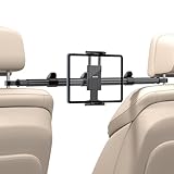 OHLPRO タブレットホルダー 車のヘッドレスト用 [アルミ製伸縮アーム] iPadマウント バックシート ロードトリップの必需品 子供用 iPad Pro Air Mini Galaxy Tab Kindle Fire HDまたはその他の5~13インチのデバイスに対応