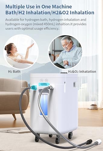 ASHLGQB Taşınabilir H2 Banyo Makinesi, Canlandırıcı Köpük Banyo Makinesi, 1000-2000 PPB'ye Kadar, Dokunmatik Ekran/Ayarlanabilir Zamanlayıcı, Güzellik, Cilt Bakımı/Sağlık Desteği İçin - Görsel 3